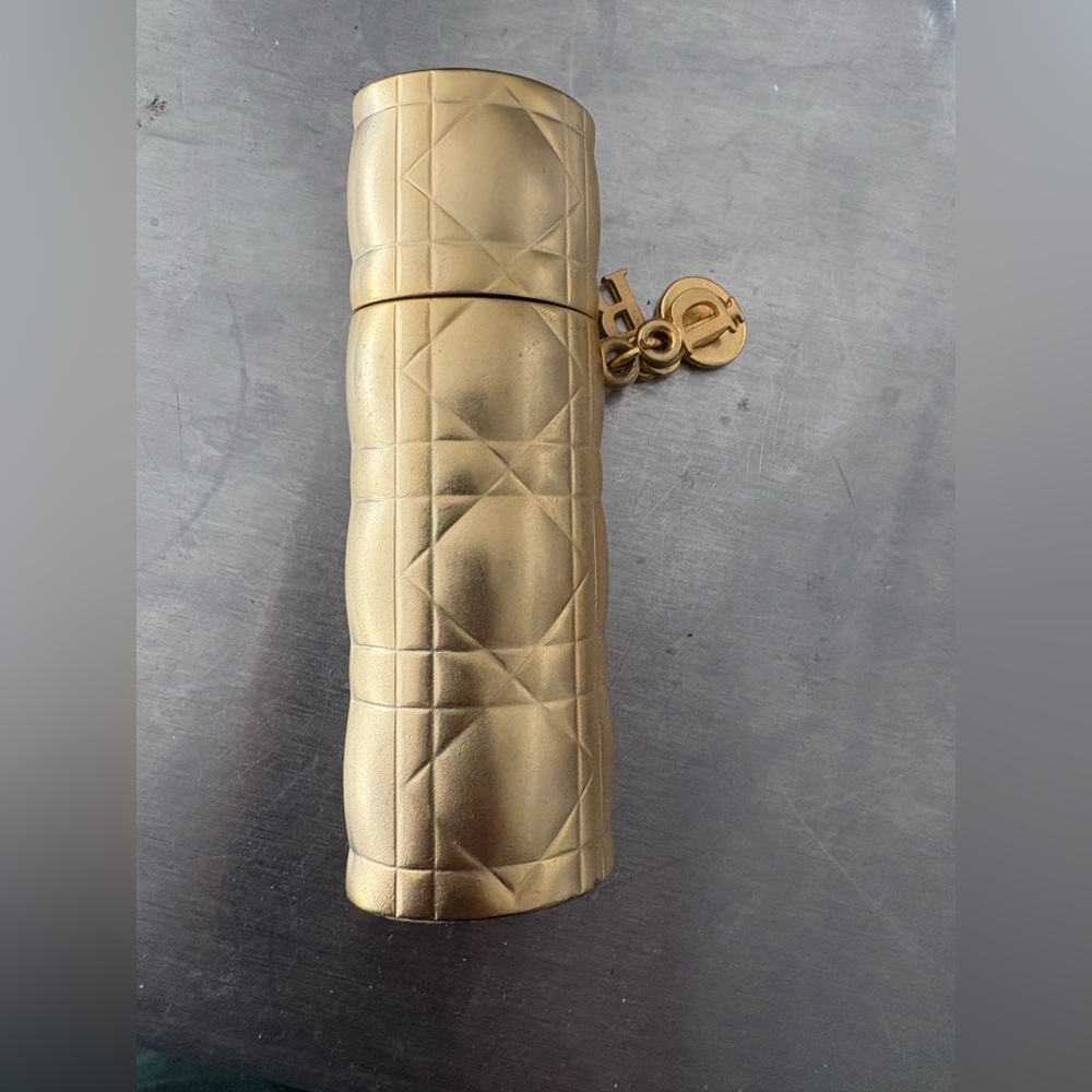 Vintage Christian Dior Gold Metal case holder refillable